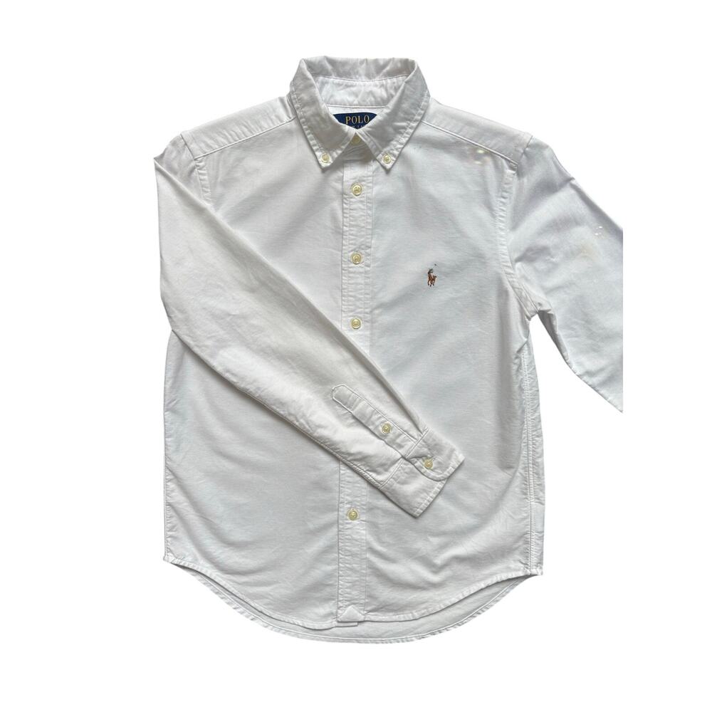 Polo Ralph Lauren Boys White Cotton Oxford Shirt, Size M (10-12) - Picture 2 of 11